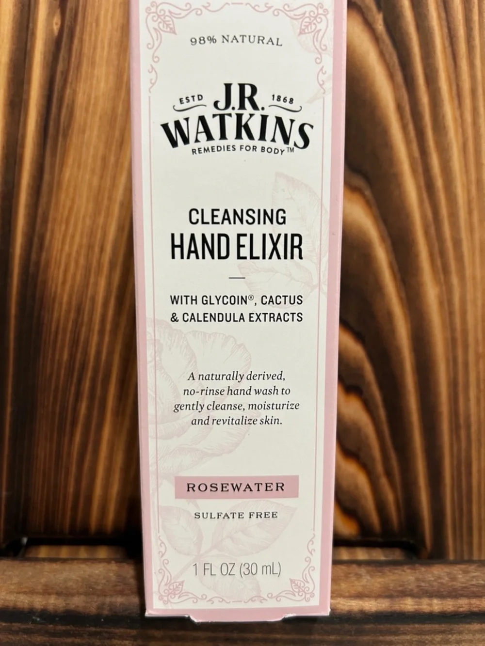 Rosewater Cleansing Hand Elixir — Pink
